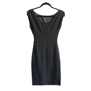 DIANE Von FURSTENBERG Sleeveless Jori V-Back Knee Length Sheath Dress Black 0